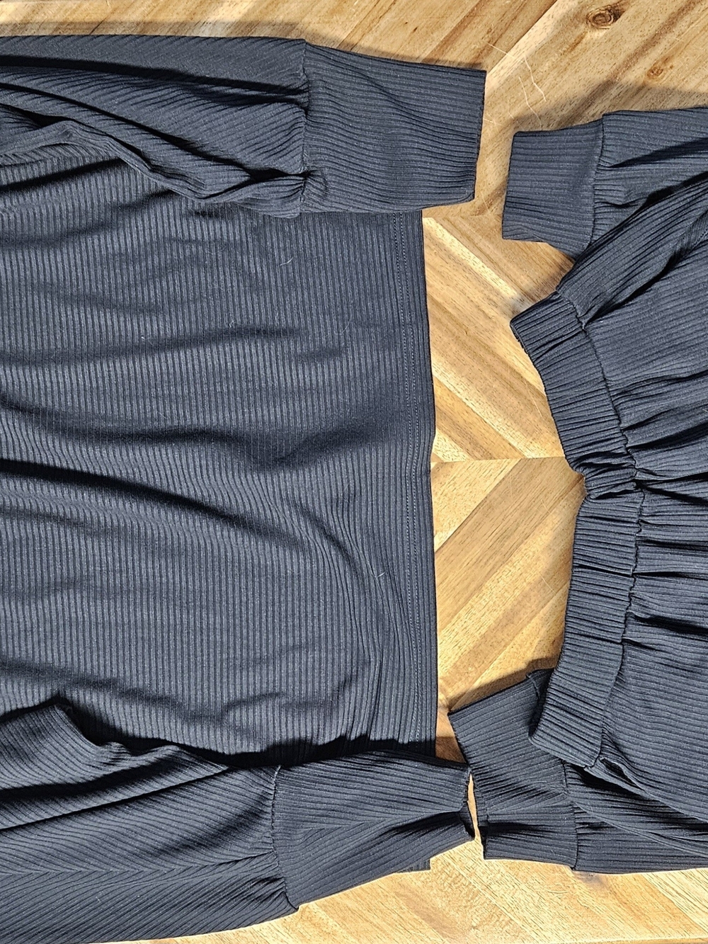 Ribbed Navy Lounge Set